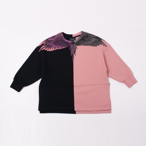 Pink balck sweatshirt - pink, kids
